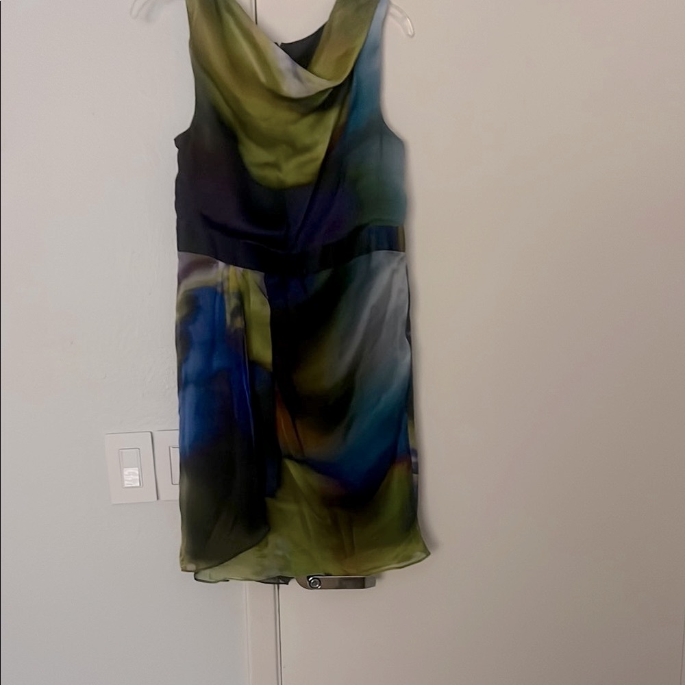 Suzi Chin for Maggy Boutique Vibrant Multicolor Mini Dress